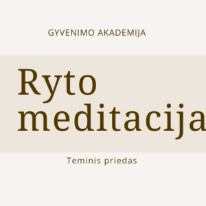GYVENIMO akademija ryto meditacija