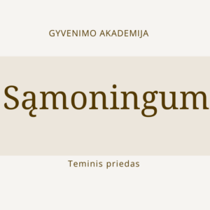 GYVENIMO akademija samoningumas