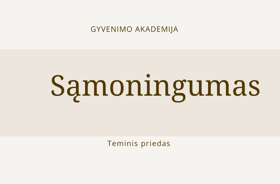 GYVENIMO akademija samoningumas
